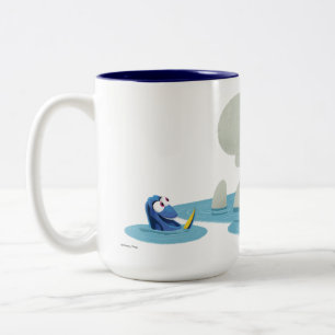 Tasse 2 Couleurs Bailey et Dory  Nager avec ses amis