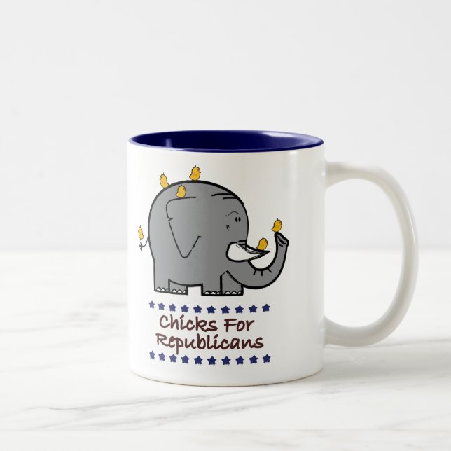 Tasse 2 Couleurs baise pour les républicains (Droit)
