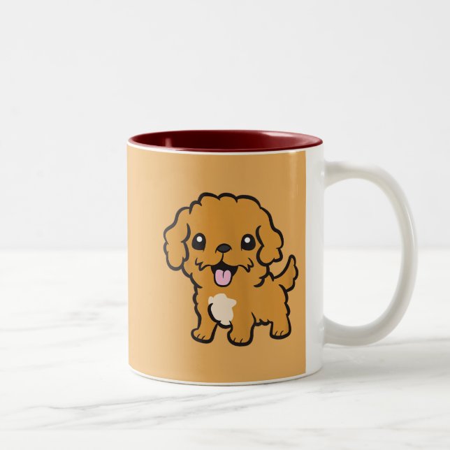Tasse 2 Couleurs Baisers Café Bliss Amoureux des chiens Conception  (Droit)