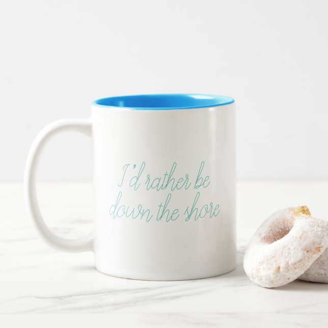 Tasse 2 Couleurs Baisse la boue du rivage (Avec donut)