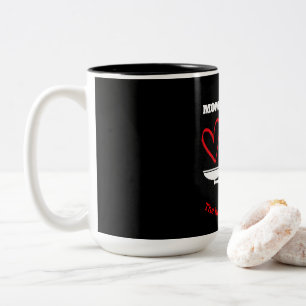 Tasse 2 Couleurs Balance de cœur personnalisée pour maman et papa n