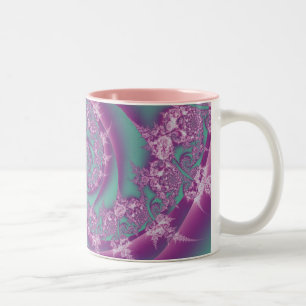 Tasse 2 Couleurs Balayage fractal rose