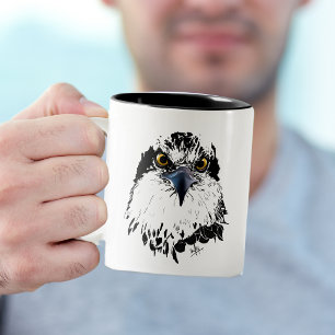 Tasse 2 Couleurs Balbuzard « Roi des Oiseaux » Œuvre d'Art Original