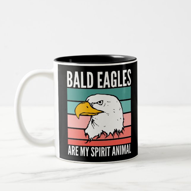 Tasse 2 Couleurs Bald Eagles Are My Spirit Animal (Gauche)