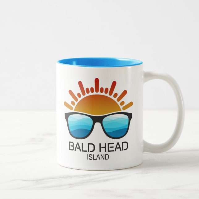Tasse 2 Couleurs Bald Head Island North Carolina Lunettes de soleil (Droit)