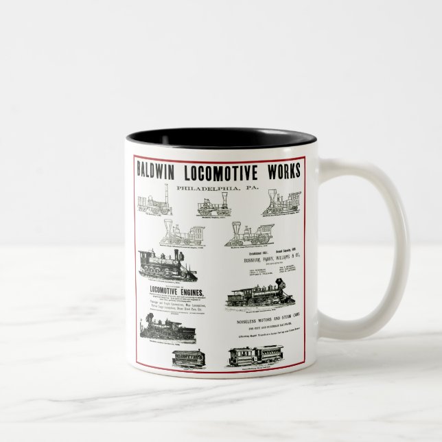 Tasse 2 Couleurs Baldwin Locomotive Works (Droit)