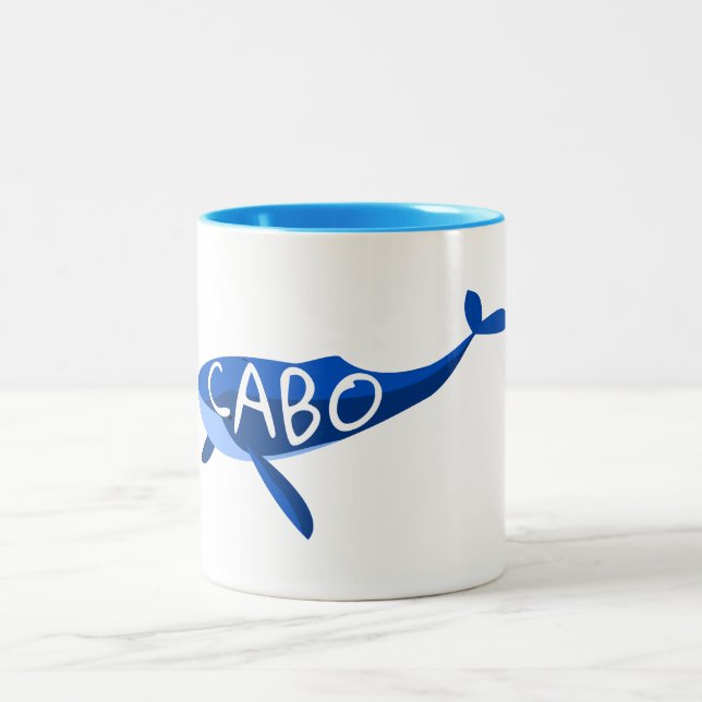 Tasse 2 Couleurs Baleine de Cabo Mexique (Centre)