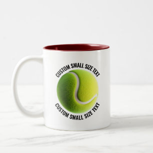 Tasse 2 Couleurs Balle de Tennis & Petit Texte MAROON 11oz Personna