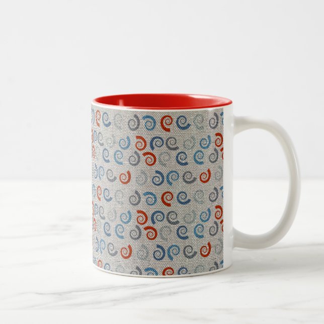 Tasse 2 Couleurs Balles d'océan Regarder le lin (Droit)
