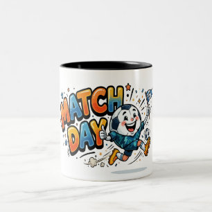 Tasse 2 Couleurs Ballon de Football Amusant pour le Jour de Match