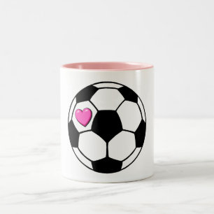Tasse 2 Couleurs Ballon de football Hrt rose