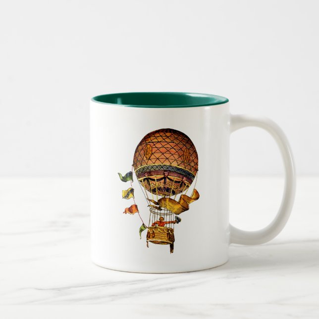 Tasse 2 Couleurs Ballotte à air chaud avec drapeaux (Droit)