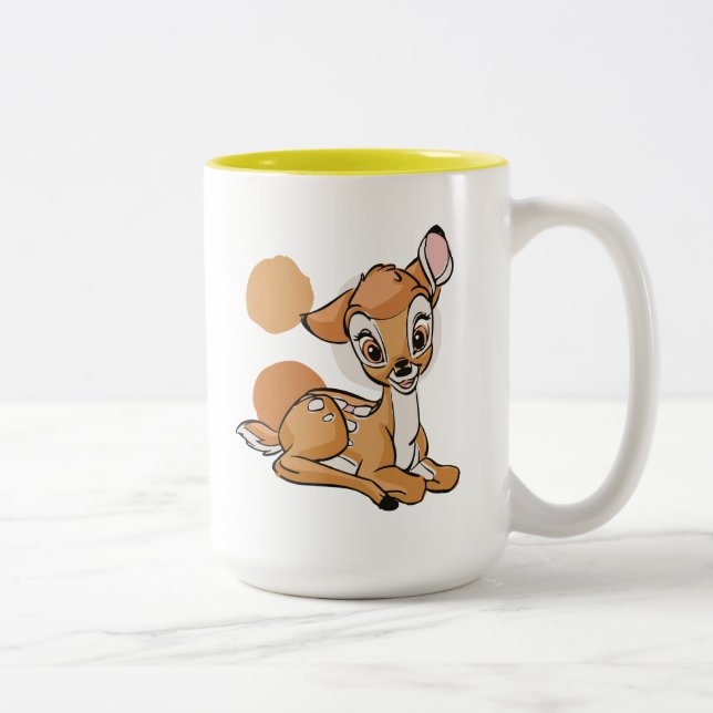 Tasse 2 Couleurs Bambi Assis Avec Un Sourire (Droit)