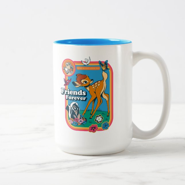 Tasse 2 Couleurs Bambi et ses amis | Amis pour toujours (Droit)