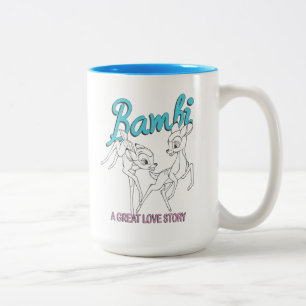 Tasse 2 Couleurs Bambi & Faline "Une grande histoire d'amour"
