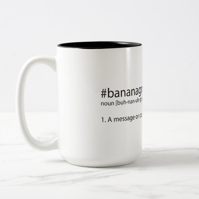 Tasse 2 Couleurs #bananagram défini (Gauche)