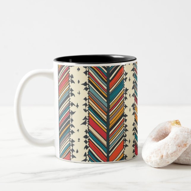 Tasse 2 Couleurs bande (Avec donut)