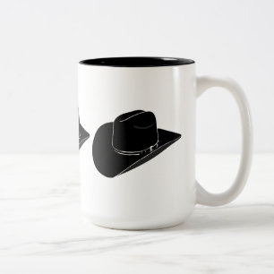 Tasse 2 Couleurs Bande de café casquette de cowboy noir