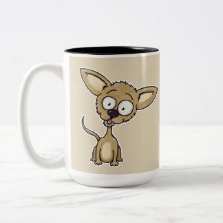 Tasse 2 Couleurs Bande dessinée de chien de chiwawa par des