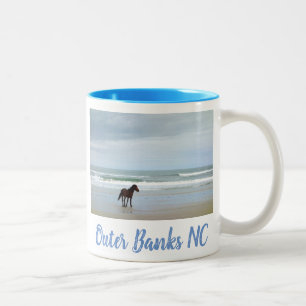 Tasse 2 Couleurs Banques extérieures de Wild Horse OBX Corolla NC