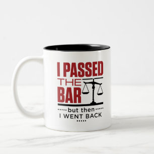 Tasse 2 Couleurs Bar Exam Drôle Joke I Passé le Bar