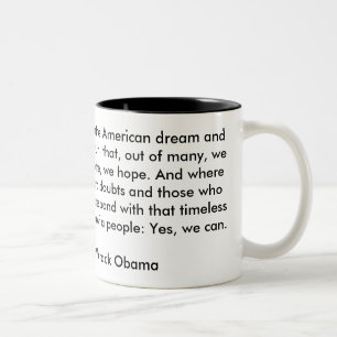 Tasse 2 Couleurs Barack Obama - Discours d'acceptation