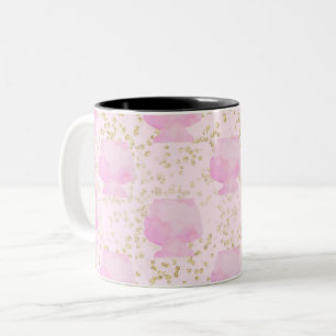 Tasse 2 Couleurs Barbe à papa rose et paillettes dorées Filles mign