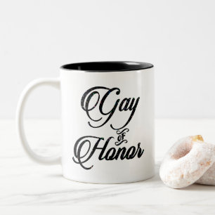 Tasse 2 Couleurs Barre de Gay d'Honneur   Cadeau Personnalisé pour 