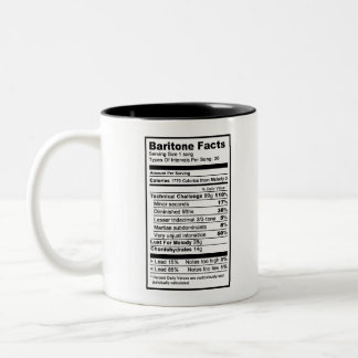Tasse 2 Couleurs Baryton la "information de Nutrional "