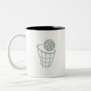 Tasse 2 Couleurs Basket-ball de gris de cendre