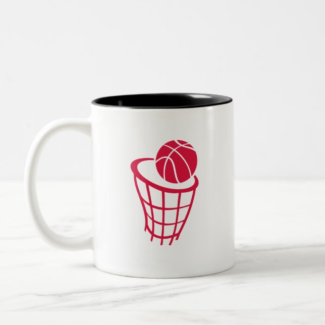 Tasse 2 Couleurs Basket-ball de rouge cramoisi (Gauche)