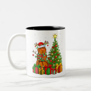 Tasse 2 Couleurs Basket-ball Snowman Lights Xmas Tree Basket-ball C