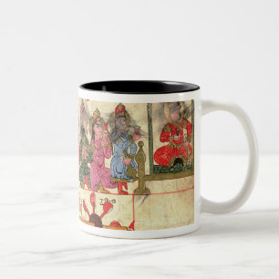 Tasse 2 Couleurs Bateau avec des automates, illustration