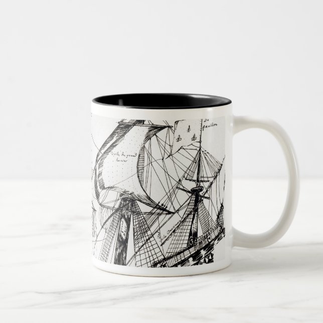 Tasse 2 Couleurs Bateau de Jacques Cartier, 'Rarete Indes (Droit)