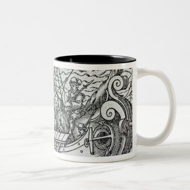 Tasse 2 Couleurs Bateau de Viking (Droit)