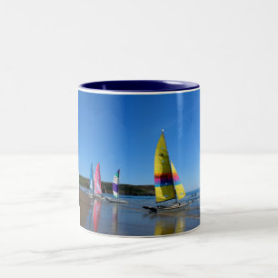 TASSE 2 COULEURS BATEAUX À VOILE EN CHAT À WALES