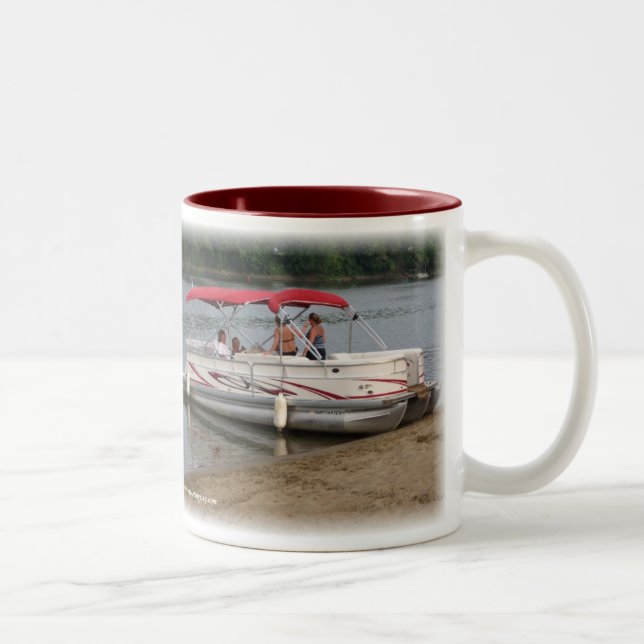 Tasse 2 Couleurs Bateaux de ponton (Droit)