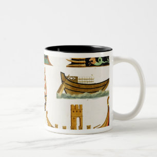 Tasse 2 Couleurs Bateaux romains avec des détails des prête-noms,