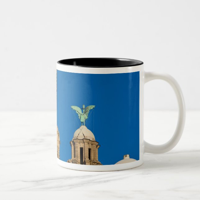 Tasse 2 Couleurs Bâtiment Liver, Liverpool, Merseyside, Angleterre (Droit)