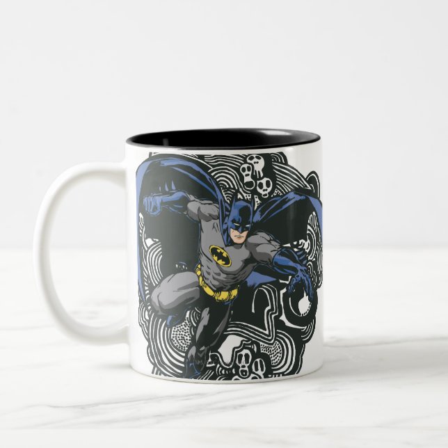 Tasse 2 Couleurs Batman Skulls/Doodle d'encre 2 (Gauche)