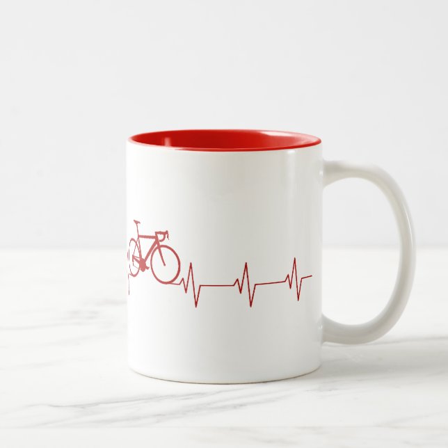 Tasse 2 Couleurs Battement de coeur de recyclage (Droit)