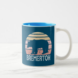 Tasse 2 Couleurs Bear rétro Bremerton Washington