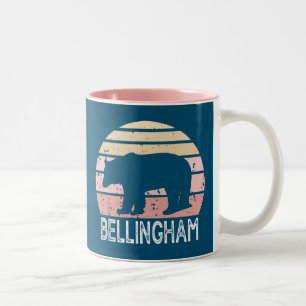 Tasse 2 Couleurs Bear rétro de Bellingham Washington