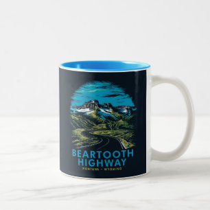 Tasse 2 Couleurs Beartooth Highway Montana Wyoming Vista