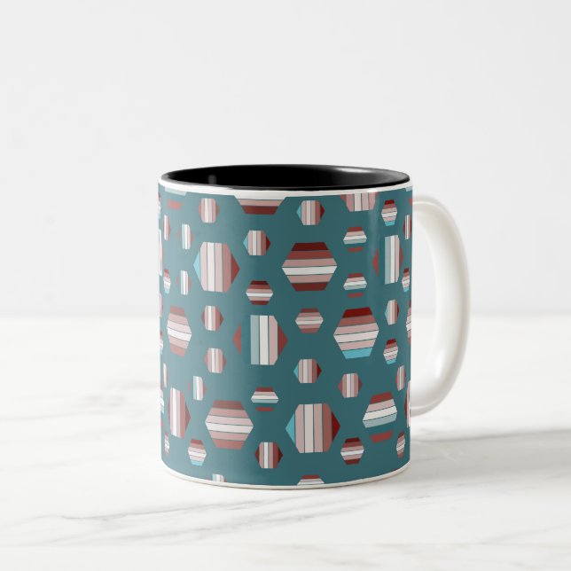 Tasse 2 Couleurs Beau Motif d'été (Devant droit)