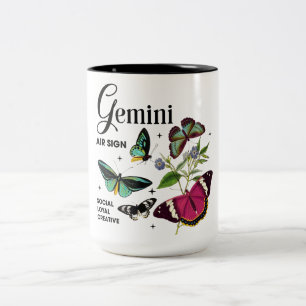 Tasse 2 Couleurs Beau Papillon Zodiac Traits/Gemini