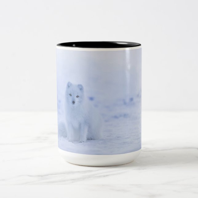 Tasse 2 Couleurs Beau renard arctique (Centre)