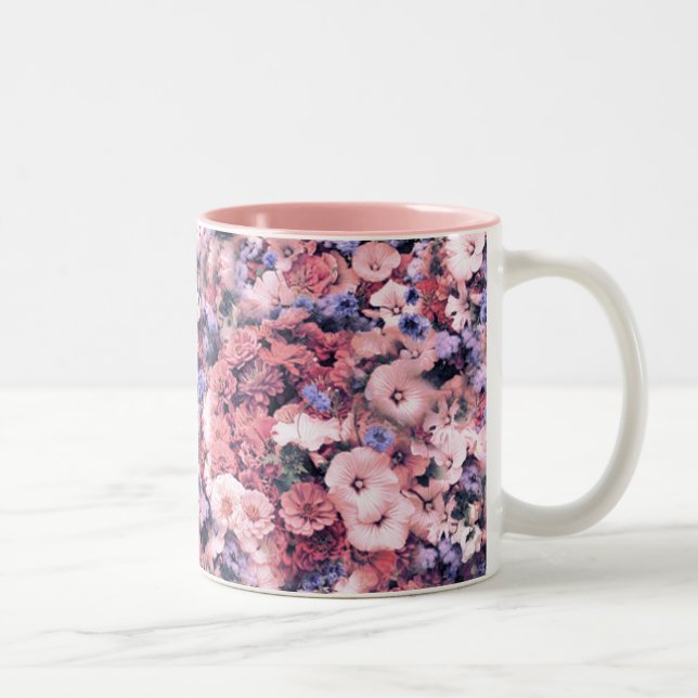 Tasse 2 Couleurs Beau ressort floral (Droit)