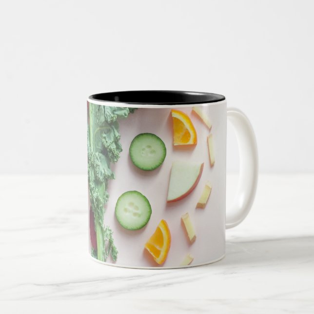 Tasse 2 Couleurs Beaux fruits (Devant droit)