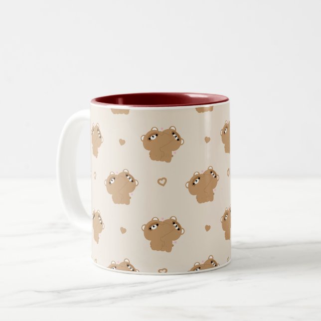 Tasse 2 Couleurs Beaver Couple Muple (Devant gauche)